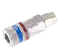 Steel/brass DN 7.6 (7.2 Euro) Safety Air Coupling Socket 6.5x10 mm (streamline) Union Nut