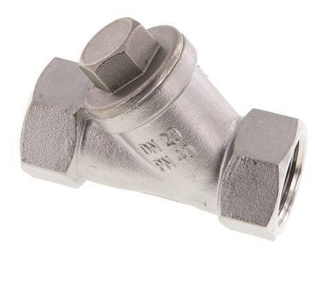 G3/4'' Stainless Steel 316 Y Check Valve PTFE 0.4/0.8-40bar - CLYS
