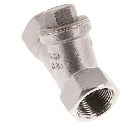 G3/4'' Stainless Steel 316 Y Check Valve PTFE 0.4/0.8-40bar - CLYS