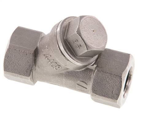 G3/8'' Stainless Steel 316 Y Check Valve PTFE 0.4/0.8-40bar - CLYS