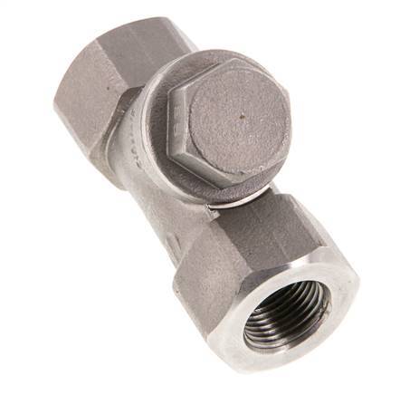 G3/8'' Stainless Steel 316 Y Check Valve PTFE 0.4/0.8-40bar - CLYS