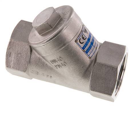 G1-1/2'' Stainless Steel 316 Y Check Valve PTFE 0.4/0.8-40bar - CLYS