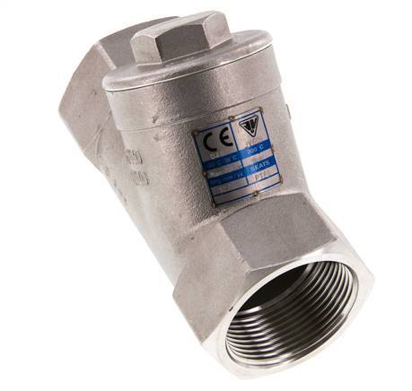 G1-1/2'' Stainless Steel 316 Y Check Valve PTFE 0.4/0.8-40bar - CLYS