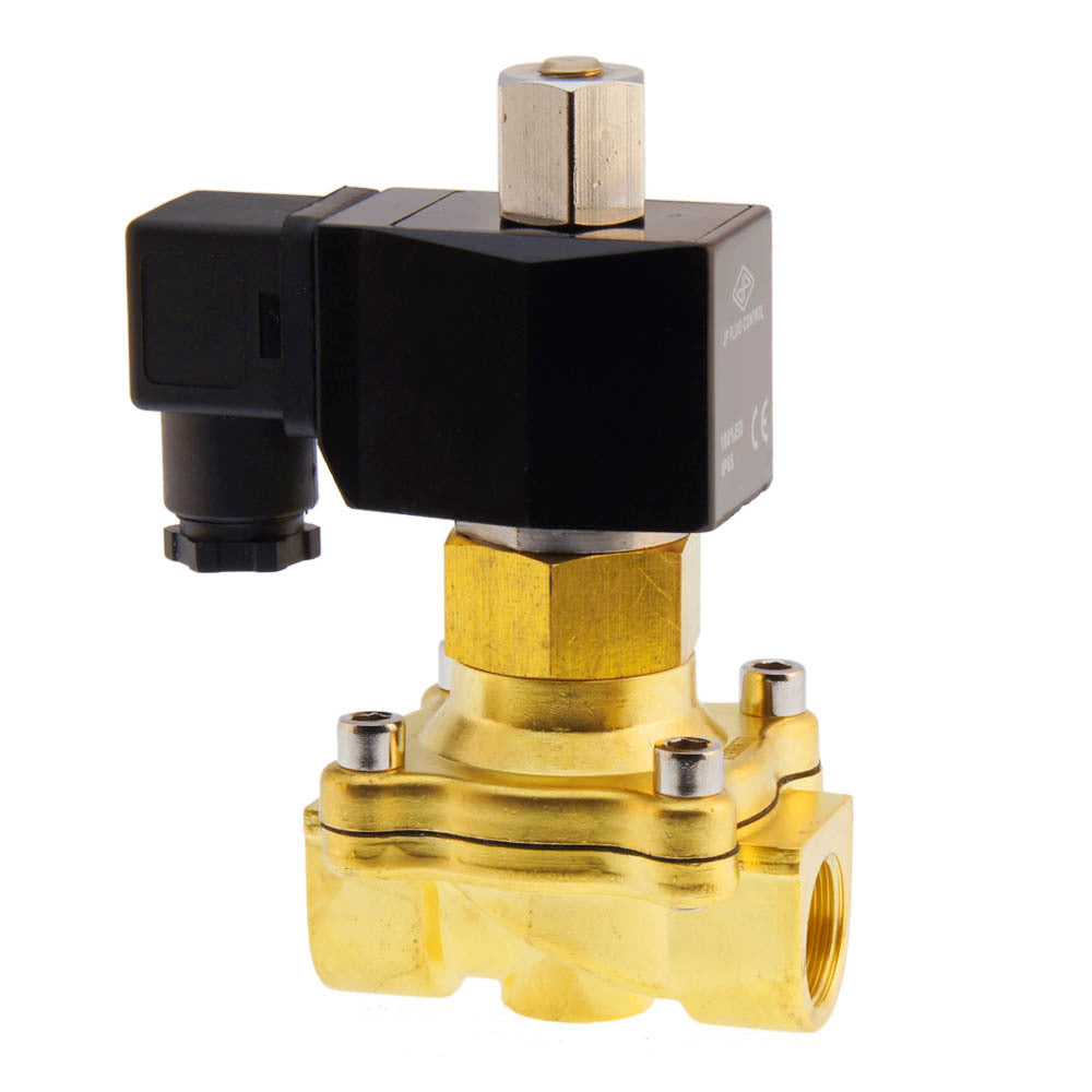 Solenoid Valve DF-SB 3/8'' NO brass EPDM 0-5bar 120V AC
