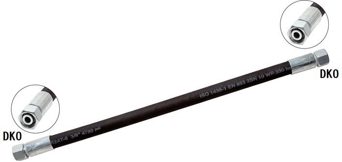 2SN Hydraulic Hose With M14x1.5 DKO/DKO Fitting 315 bar (OP) 1.5 m
