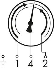 Contact Pressure Gauge 1NC/2NO 0..600bar (8702psi) Stainless Steel 100mm Class 1 Below Connection
