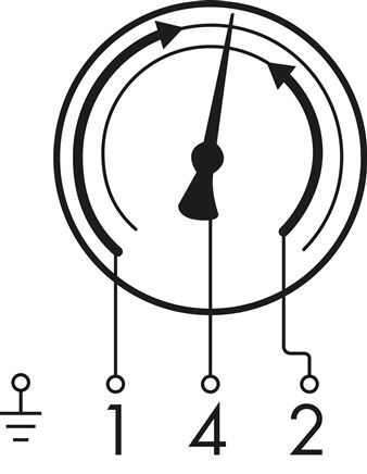 Contact Pressure Gauge 1NC/2NO 0..100bar (1450psi) Stainless Steel/Brass 160mm Class 1 Rear Connection