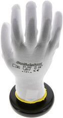 Protective Gloves Fine Knit PU Coating White Size 10 [10 Pieces]