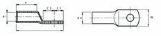 Cimco Press Cable Lug For Copper Cable - 180694 [100 Pieces]