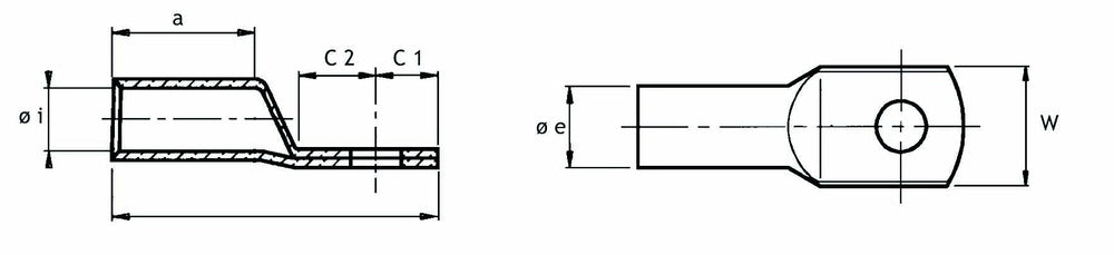 Cimco Press Cable Lug For Copper Cable - 180712 [100 Pieces]