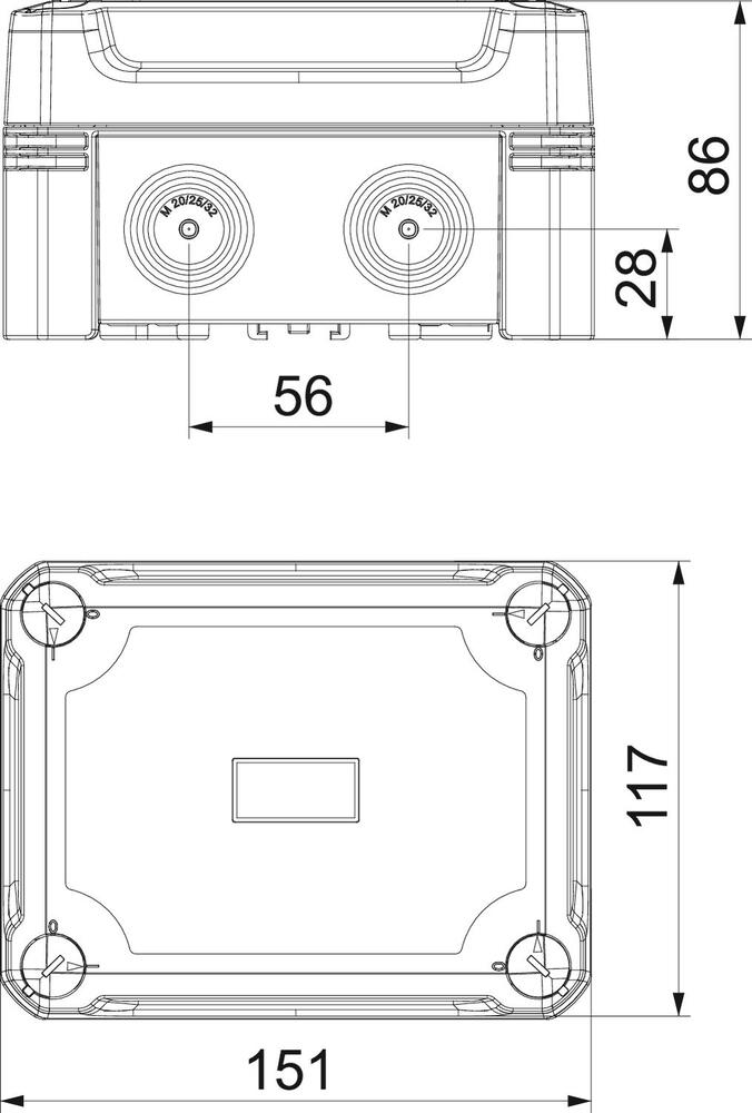 OBO Surface mounted Box Wall/Ceiling - 2005226