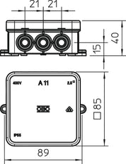 OBO A Surface mounted Box Wall/Ceiling - 2000180 [2 Pieces]