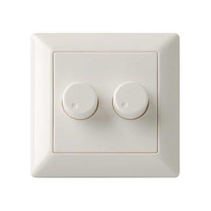 White Plastic Cover Plate For GIRA Duo Dimmer - 891216