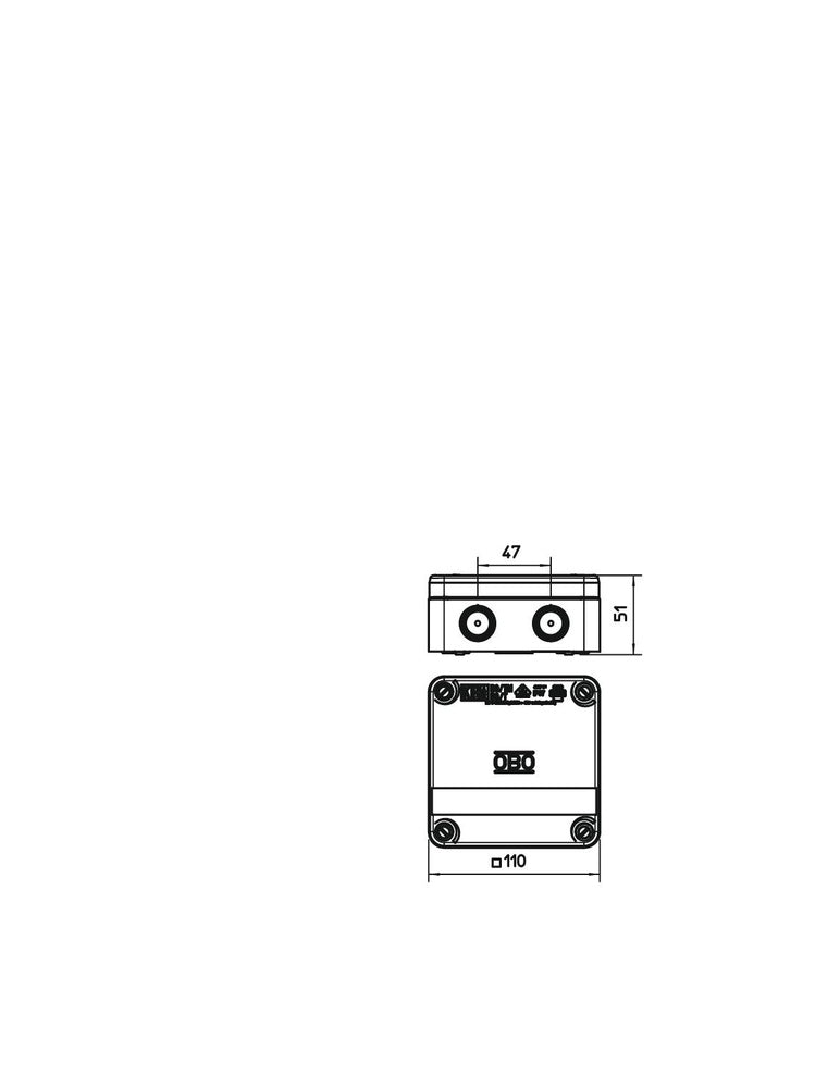 OBO B Surface mounted Wall/Ceiling Box - 2001802