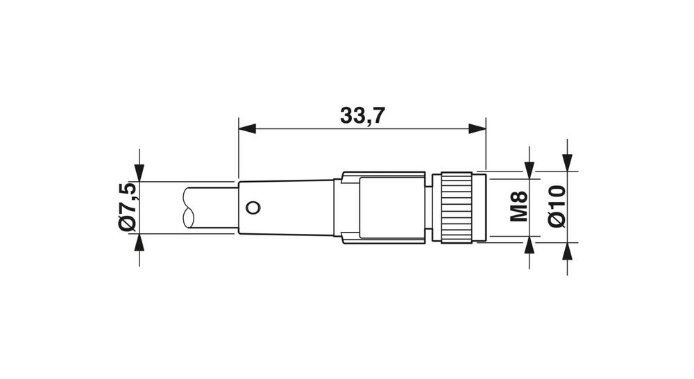 Phoenix Contact SAC-3P-10.0-PUR/M Sensor/Actor Cable With Connector - 1694101