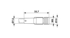 Phoenix Contact SAC-3P-10.0-PUR/M Sensor/Actor Cable With Connector - 1694101