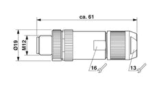 Phoenix Contact Round (Industrial) Connector - 1424682