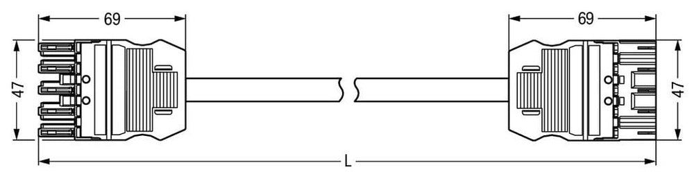 Wago Winsta Midi Patch Cord Adjustable Building Installation - 771-9985/017-301