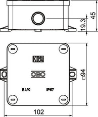 OBO B Surface mounted Wall/Ceiling Box - 2001942