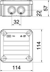 OBO T-Box Surface Mounted Box Wall/Ceiling - 2007434
