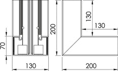 OBO GK Inner Corner Piece Wall channel - 6274540