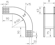 OBO RBV Bend/corner Piece Cable Tray - 7007059