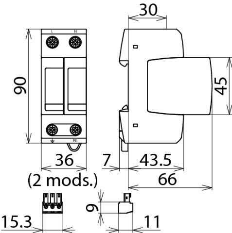 DEHN DEHNguard Mains Surge Protector - 952205