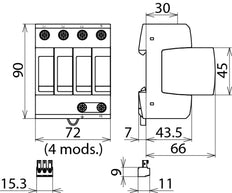 DEHN DEHNguard Mains Surge Protector - 952315