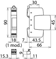 DEHN DEHNrail Mains Surge Protector - 953205