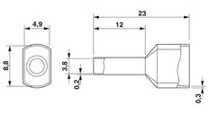 Phoenix Contact AI-TWIN Wire End Sleeve - 3201000 [100 Pieces]