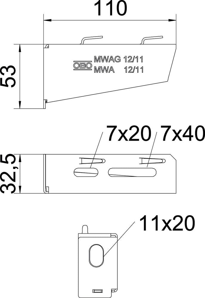 OBO MWAG Console Cable Support System - 6424600