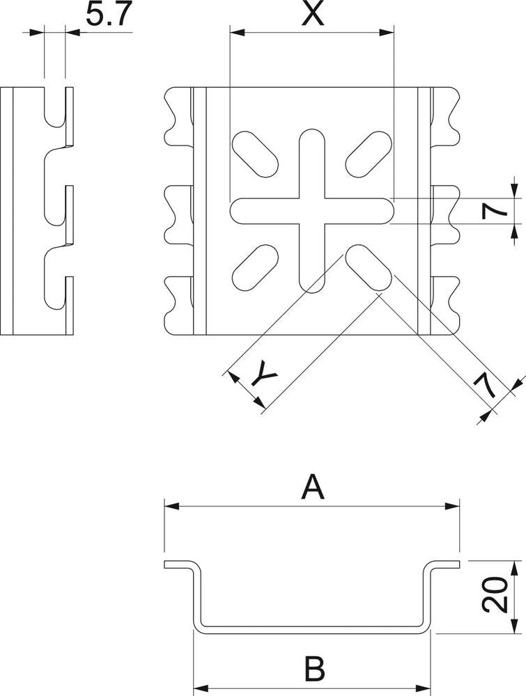OBO GR-Magic Mounting Plate Cable Support System - 6006488