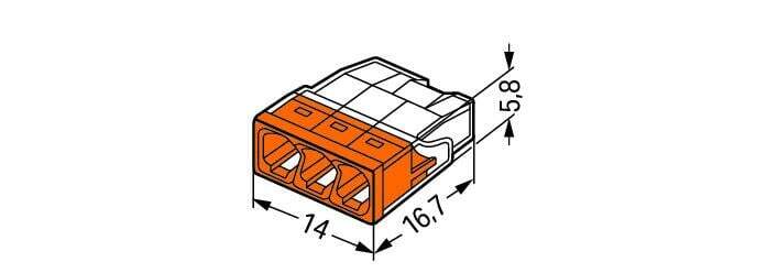 Wago 2273 Wire Connector - 2273-203 [100 Pieces]