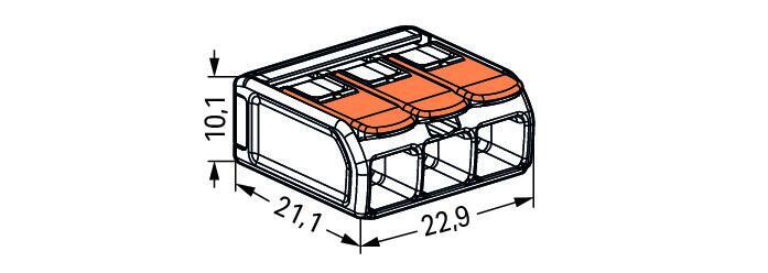 Wago 221 Weldclamp - 221-613 [30 Pieces]