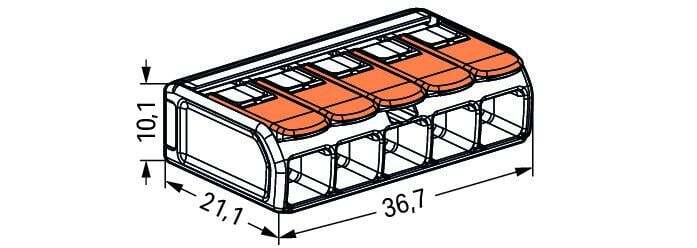Wago 221 Weldclamp - 221-615 [15 Pieces]