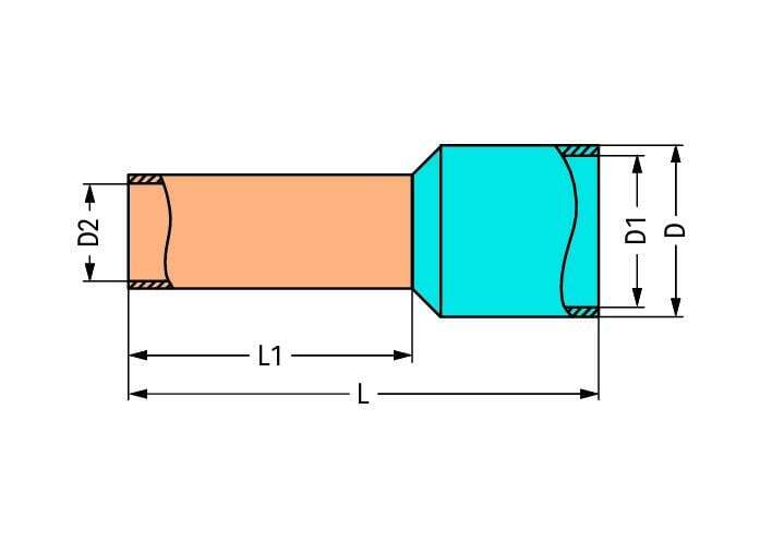 Wago Wire End Sleeve - 216-203 [100 Pieces] [2 Pieces]