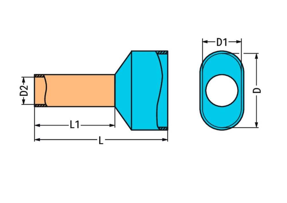 Wago Wire End Sleeve - 216-545 [100 Pieces]