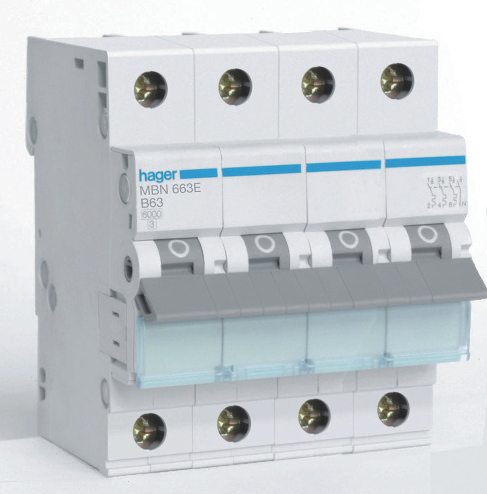 Hager MBN Circuit Breaker - MBN663E
