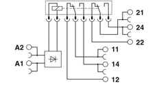 Phoenix Contact PLC Auxiliary Relay - 2967060
