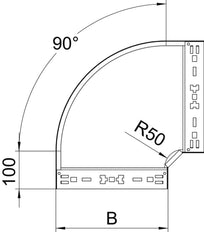 OBO Magic Bend/corner Piece Cable Tray - 6041138