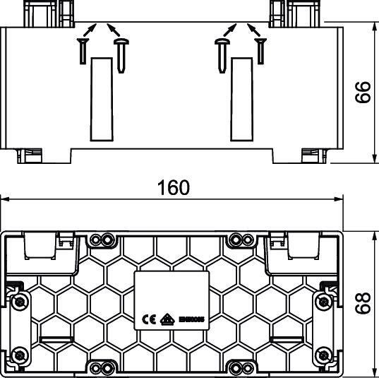 Rehau by OBO SIGNA Mounting Box Wall channel - 6133579