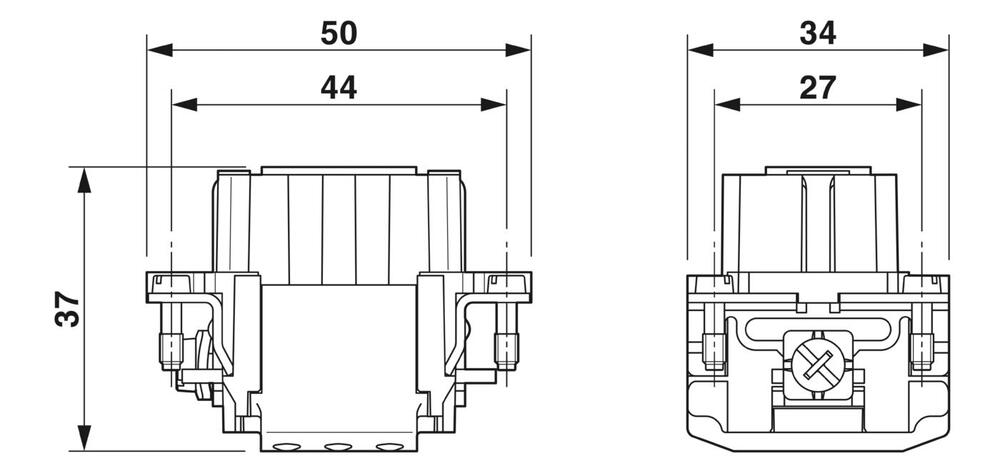 Phoenix Contact HC Contact Block For rectangular Connector - 1407727
