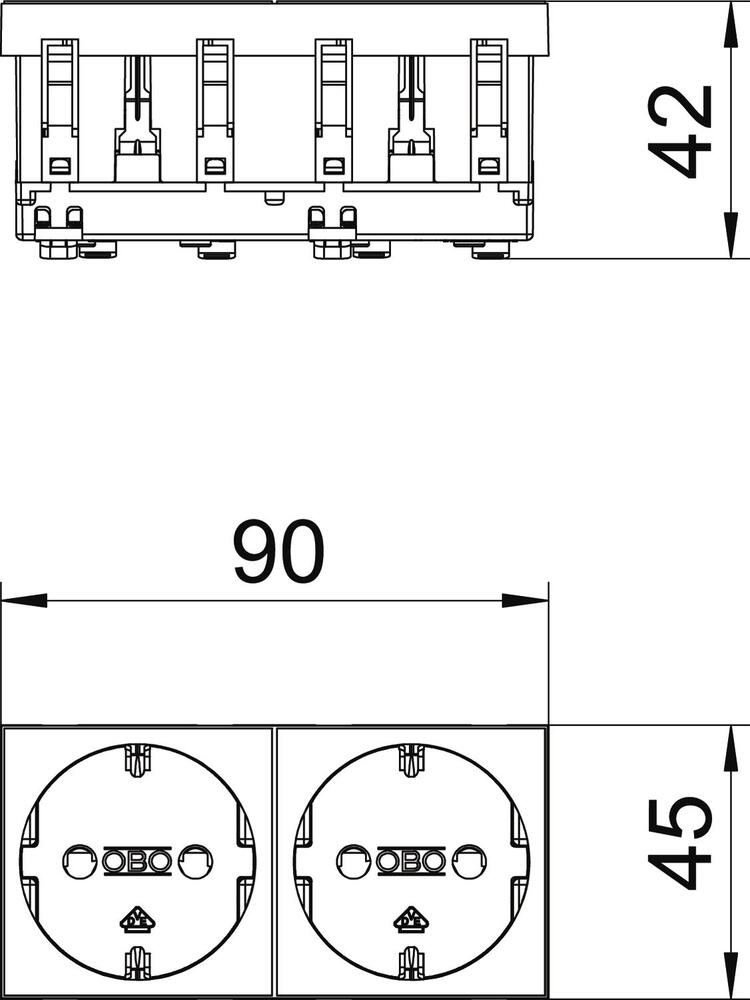 OBO Wall Outlet Box (WCD Switchgear) - 6120022