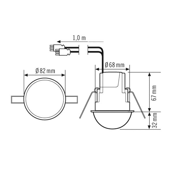 ESYLUX Compact Express Motion Switch (Complete) - EP10510038