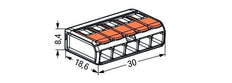 Wago 221 Weldclamp - 221-415 [25 Pieces]