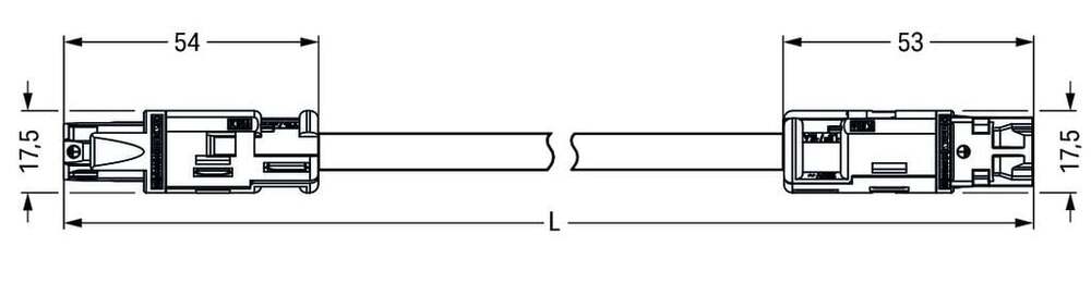 Wago Patch Cord Adjustable Building Installation - 774-9973/006-305