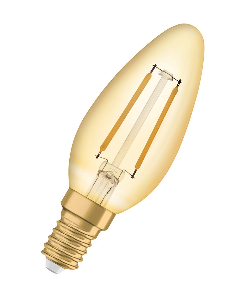 Vintage 1906 LED Candle Gold E14 2.5W 2400K - 4099854091575 [2 Pieces]