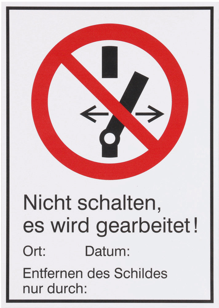 Dehn Warning Sign Material Magnetic Plastic - 700054