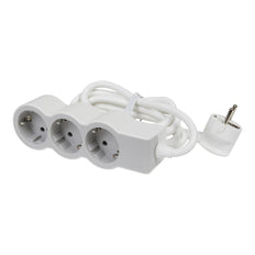 Legrand Standard Socket 3x2P+A With 3m Cord White-Gray - 694559 [10 Pieces]