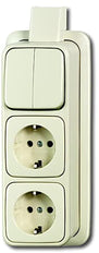 ABB Busch-Jaeger 3-Way Series Combination Switch Outlet - 2CKA001686A0015